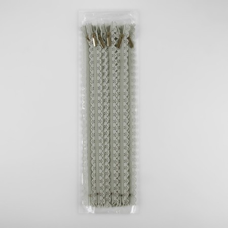 Lightning "Spiral", No. 3, insoluble, openwork, castle machine, 30 cm, gray color.-3
