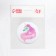 Folding mirror "unicorns", d = 7.5 cm, white/pink color