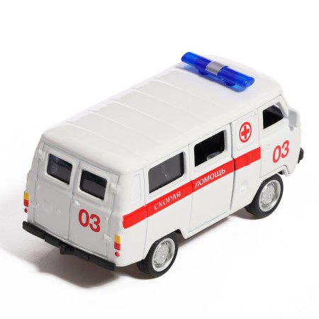 Metal machine "UAZ-3962. Ambulance ", inertia, 1:43-2