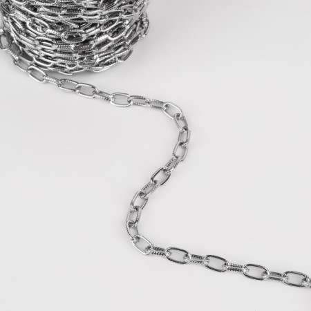 A chain for a bag, embossed, iron, 1.9 × 7 × 10.5 mm, 10 ± 0.5 m, silver color-2
