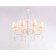 Suspended chandelier with lampshade and crystal Ambrella Light, Modern, TR4605, 8XE27, white color