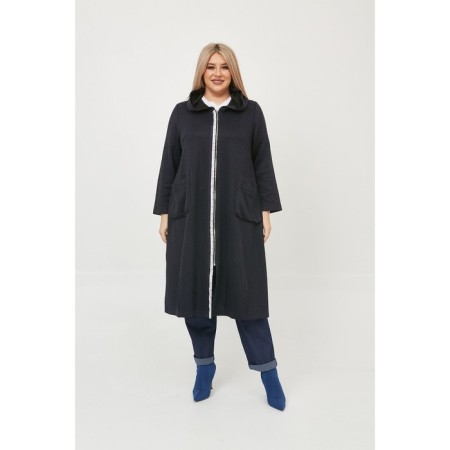 Cardigan female, size 60, blue color-3