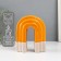 Ceramics candlestick for 1 candle "Scar" sand-orange 10.2x6x12.8 cm