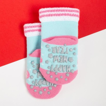 New Year's children's socks I am a “bunny”, blue color, 8-10 cm-1