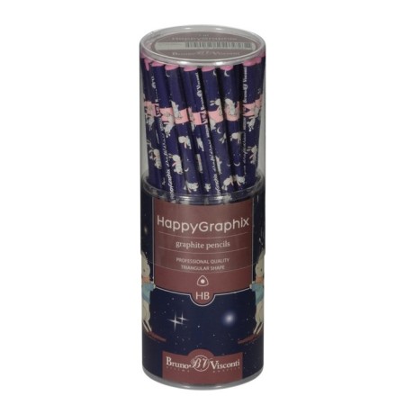 Chernographic pencil 2.0 mm Happy Graphix Magic Night, HB, three -sided-2
