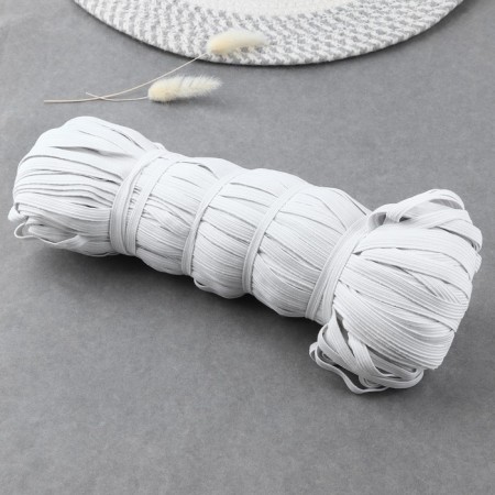 Rubber band, 8 mm, 100 m, white color