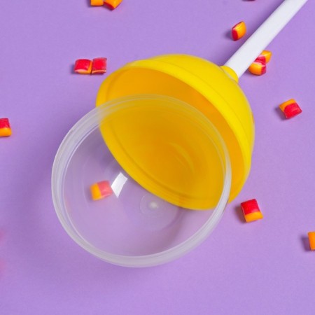 Plastic chupa-chups, yellow-2