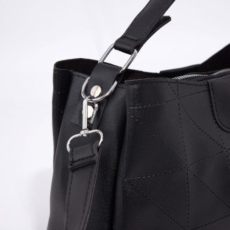 Bag Female Tout with zipper, black color-4