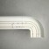 Three -cereal cornice "Ultracompact. Grace silver ", 240 cm, with a decorative bar 7 cm, bleached oak
