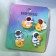 Set of badges (4 pcs.) "Cosmonauts" on the moon, color in gold