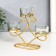 Summary metal, glass for 3 candles "turns" d-4.5 cm gold 20x5x5x13 cm