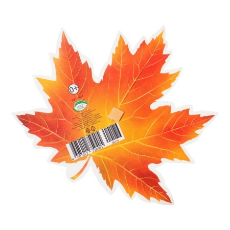 Decoration on the adhesive tape "Maple leaf" Red, 18x18 cm-1