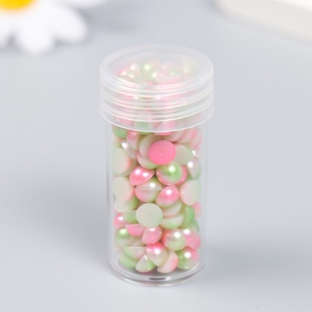 Decor "Pink-green gradient" d = 6 mm 10 g 200 pcs 5x2.5 cm mix-3