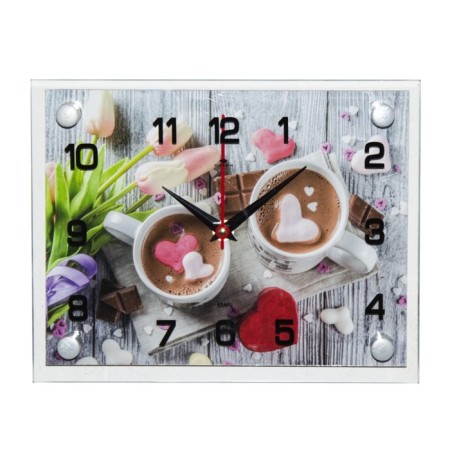 Wall clock: kitchen, "coffee break", 20 x 26 cm