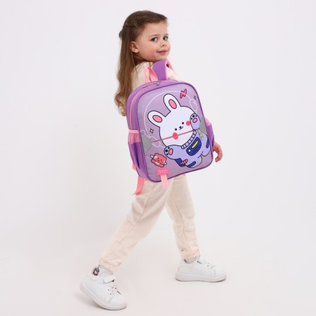 Baby backpack on lightning, 3 outer pockets, lilac color-2
