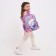 Baby backpack on lightning, 3 outer pockets, lilac color