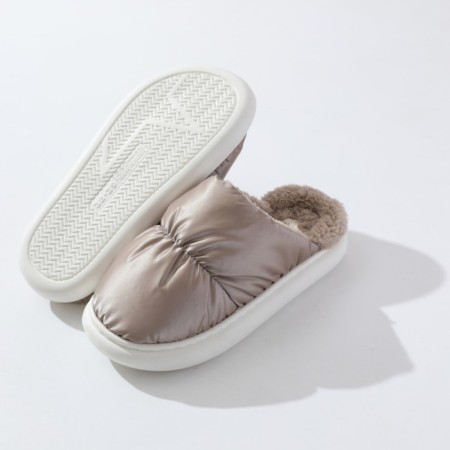 Women's slippers Arya Home Alaska, size 40-41, gold color-1