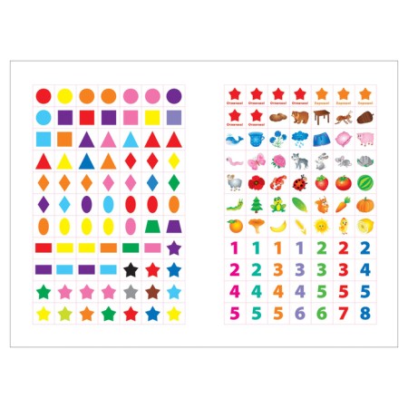 I am preparing for a school with stickers. Colors and shapes-2