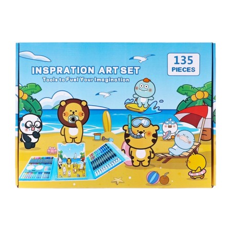 Set for drawing animals blue-15