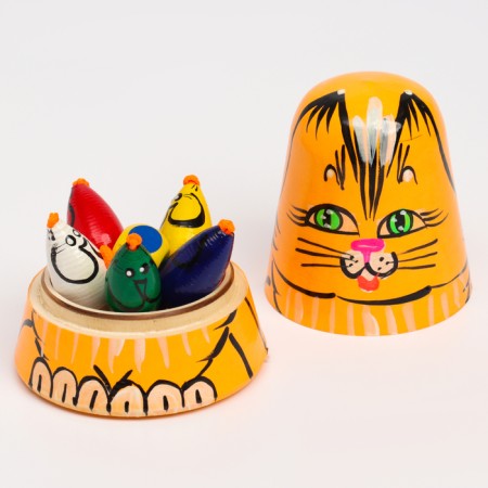 Game children's "cat mouse" red cat-4