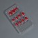 Wine overhead nails, 12 pcs, with adhesive plates, soft square shape, burgundy/silver color