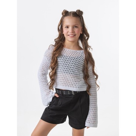 Sweater Children's Amarobaby Lattice, height 152 cm, white color-8