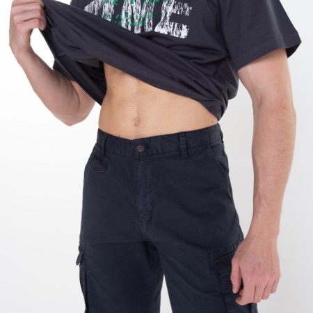 Male shorts, dark blue color, size 50 (34)-1