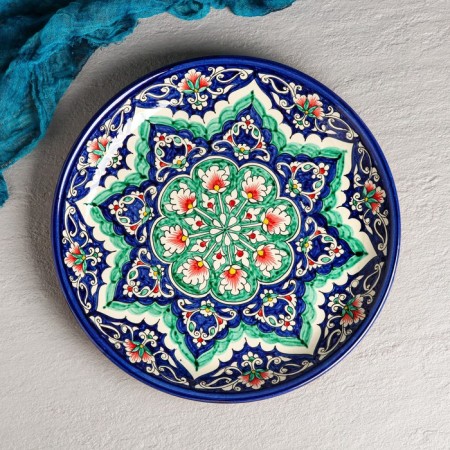 Largan Rishtan ceramics "Patterns", 36 cm, blue-1