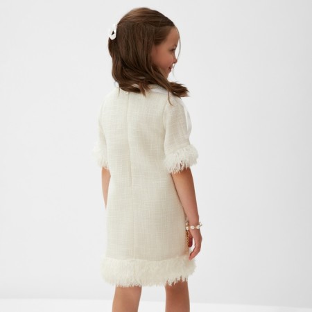Платье для девочки MINAKU: PartyDress цвет белый, рост 122-6