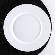 Plate plate Evedeay, D = 24 cm, glass -ceramic, white color
