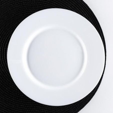 Plate plate Evedeay, D = 24 cm, glass -ceramic, white color
