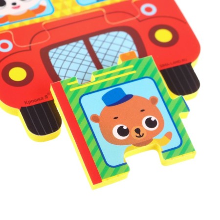 Soft puzzle for kids "Pyramid: Transport", 8 parts, crumb I-2