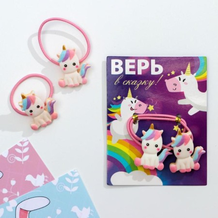 Baby hair gum with decoration "Believe in a fairy tale"-2