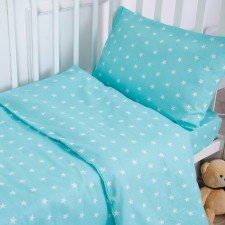 Baby Baby Baby Starry Green 112x147 cm, 60x120 cm on elastic band, 40x60 cm, calico 125 g/m, 100% cotton
