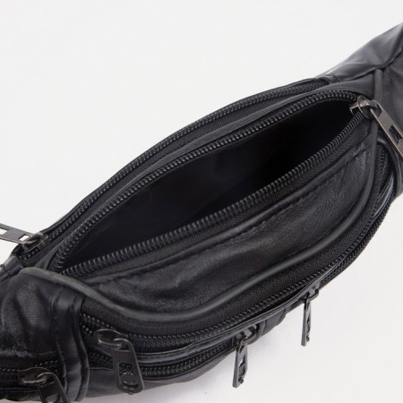 Lightning waist bag, black color-2