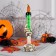 LED figure "green candle" 6 × 16 × 6 cm, plastic, batteries AG13x3, glow warm white