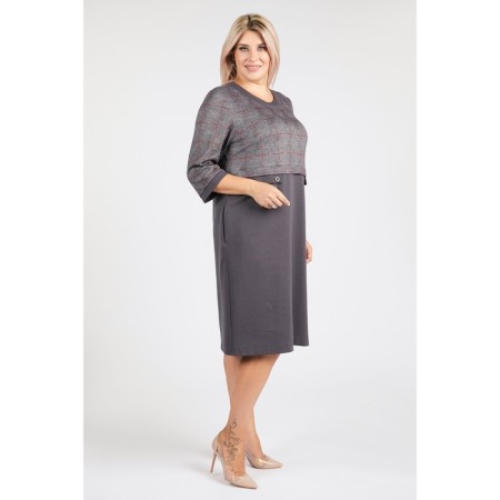 Women's dress, size 60, gray color-3