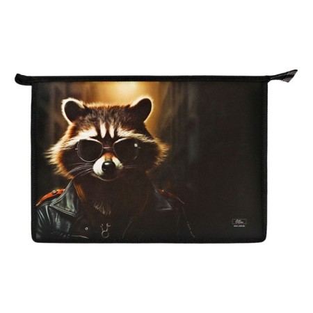 A4, 325 x 230 x 55 mm notebook folder, lightning from above, plastic, PM-A4-29 calligrata "raccoon"-1