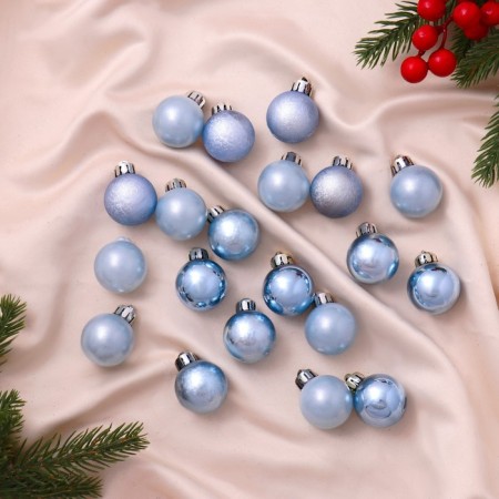 Set of balls plastic D-3 cm, 20 pcs "Classic Assorted" Blue