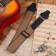 Music Life guitar belt, brown with pocket for mediators, 90-145 cm, width 5 cm