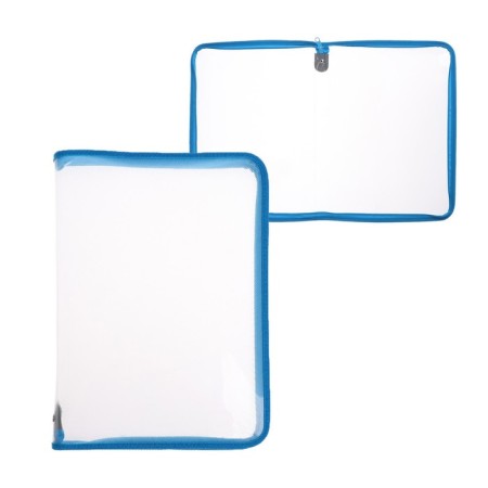 Plastic folder A4, 325 x 230 x 25 mm, lightning around, calligrata "office", PM-A4-01, 0.5 mm, transparent, blue-4