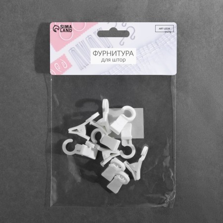Close for curtains, 35 × 20 × 15 mm, 10 pcs, white color-2