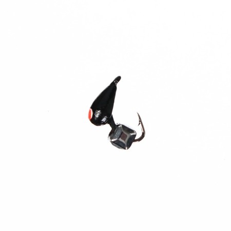 Mormyshka crap black, red eye + cube Granin silver, weight 0.4 g-1