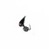 Mormyshka crap black, red eye + cube Granin silver, weight 0.4 g