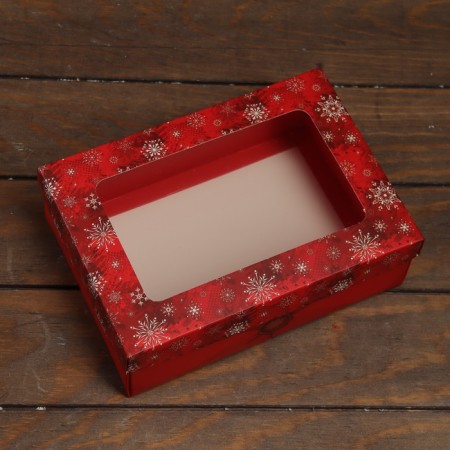 New Year. The box is folding, the lid is, with the “Happy New Year” window 24 x 17 x 8 cm-1