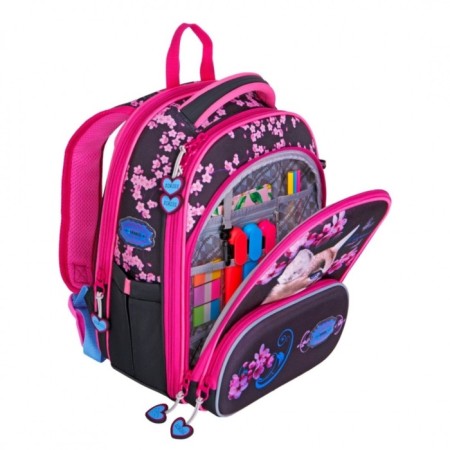 Frame backpack 36 x 28 x 11 cm, Across 198, filling: bag, purple ACR22-198-5-4
