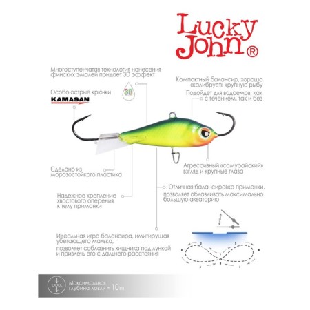 Balancir Lucky John Baltic 5, 5 cm, color 29-4