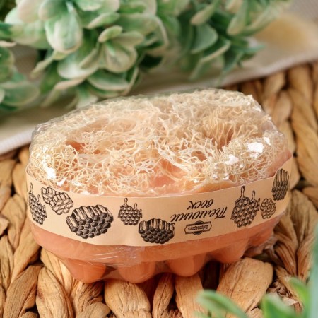 Massage soap with Luffa "Bee Wax" 100 g "Dobroparov"-3