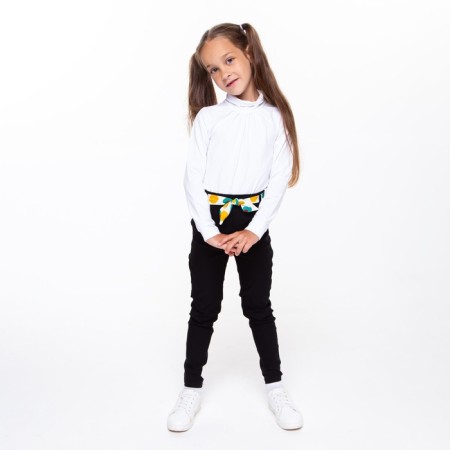 Turtleneck for girls, white color, height 122 cm-4