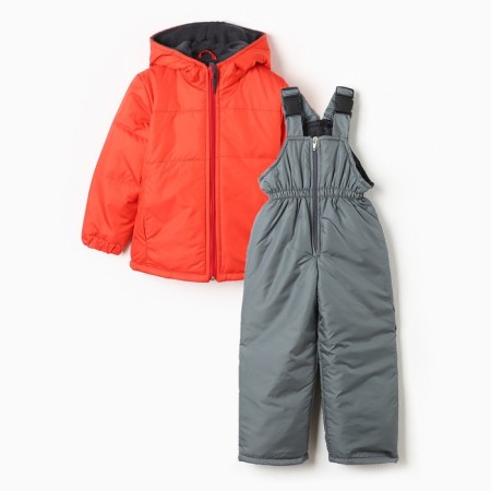 Demi-season suit, red color, height 86-92 cm
